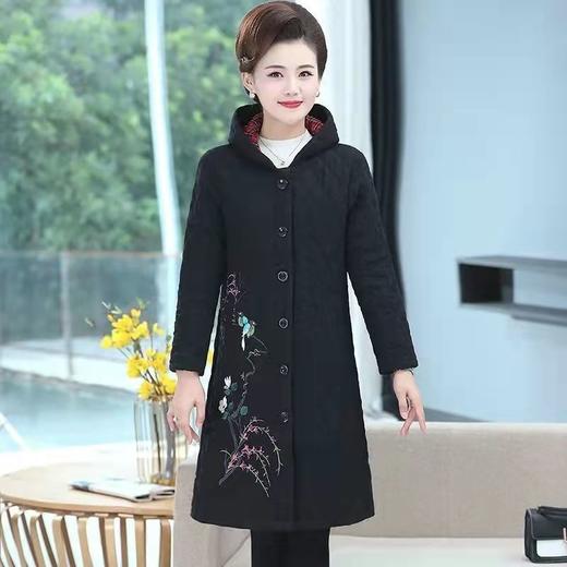 A2098冬装洋气外套2021新款民族风中长款加厚棉服中老年保暖棉袄 商品图8