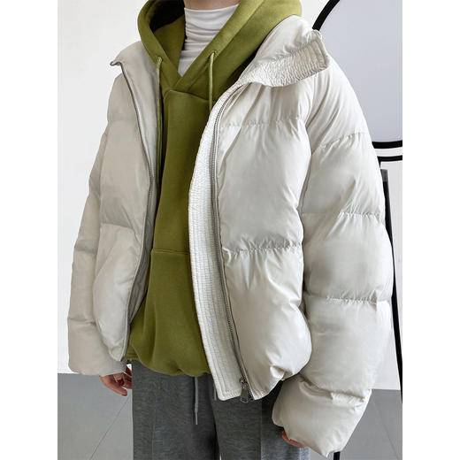 「三色可选！90白鸭绒」鹿西立领短款轻薄羽绒服 女冬季新款小个子90白鸭绒外套上衣 商品图0