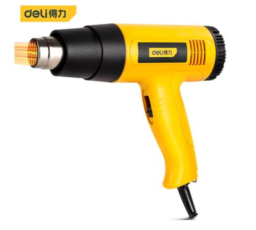 得力DL391203热风枪数显调温2000W(黄) 商品图0