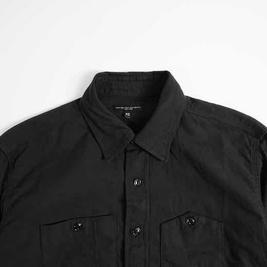 Engineered Garments Work Shirt 黑色法兰绒复古工装长袖衬衫 商品图4