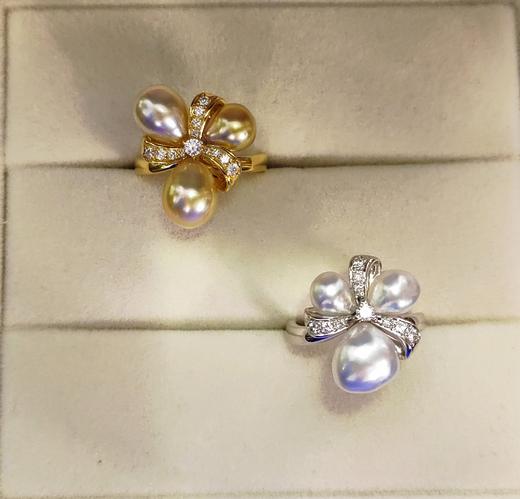 金珠Keshi 澳白Keshi 18K金戒指 商品图8