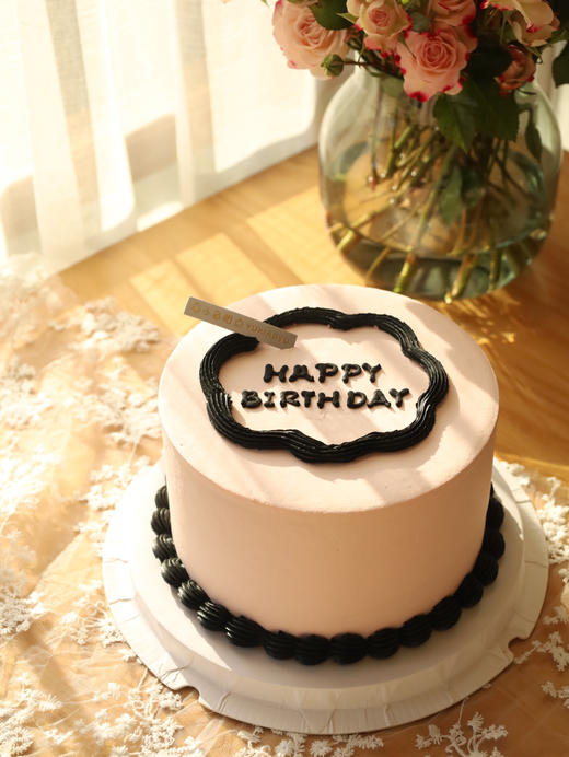简约粉黑happy birthday 商品图1