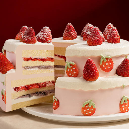 【雪顶草莓物语】鲜切草莓，融入软糯芋泥， 带来迷人芬芳。（赣州） 商品图5