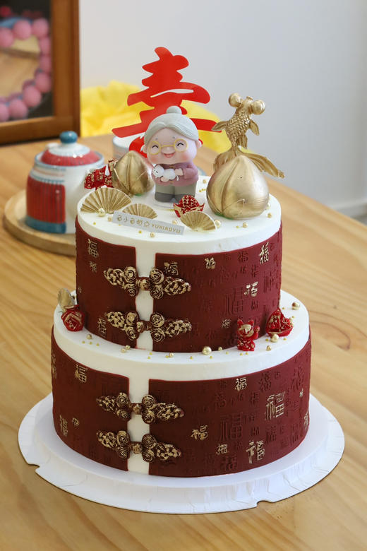 百福金鱼祝寿（图为8+6双层） 商品图1