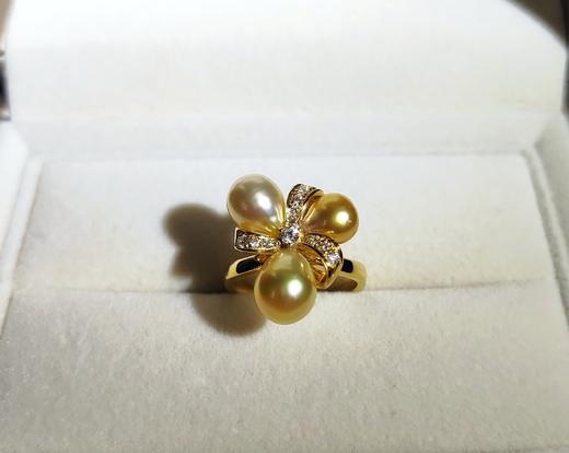 金珠Keshi 澳白Keshi 18K金戒指 商品图3