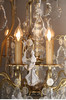 独角鹿西洋古董法国铜质支架花叶水晶流苏九枝头烛台式枝形吊灯 商品缩略图3