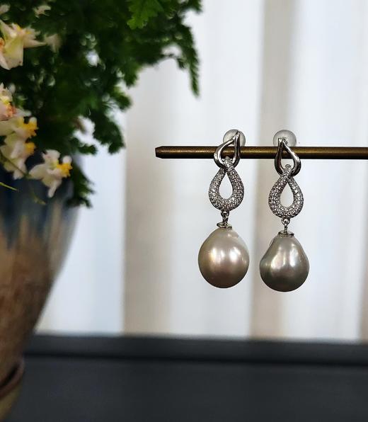 澳白巴洛克星辰18K金钻石镶嵌设计款耳环 商品图1