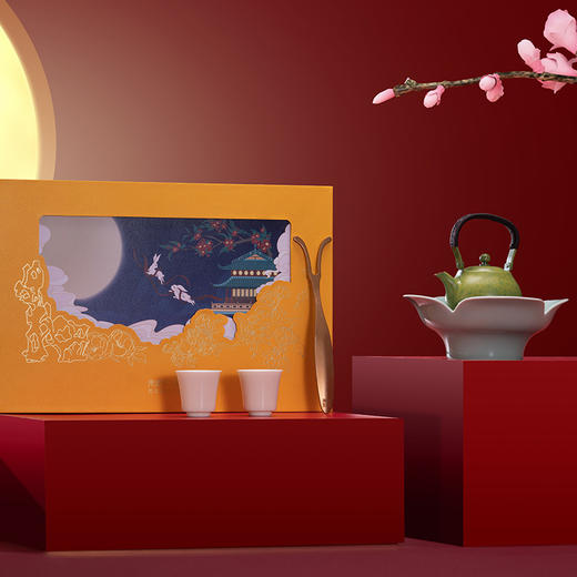 朱炳仁丨花开幸福 茶礼套装 1小幸壶1青瓷壶承1紫铜壶叉2白瓷杯 商品图1