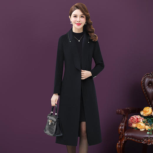 新款妈妈大衣中长款修身毛呢外套  YMR8705 商品图8