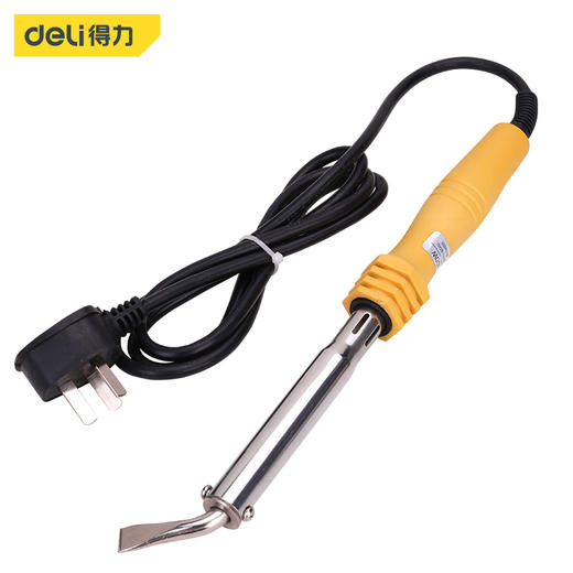 得力DL88100外热式恒温电烙铁弯头100W(黄) 商品图0