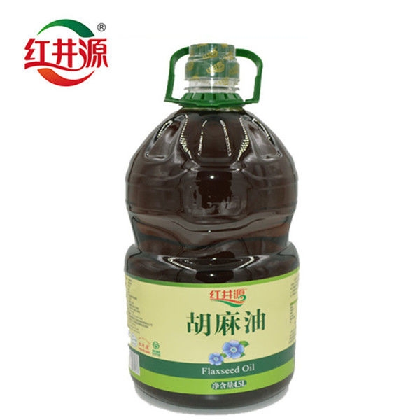 红井源  醇香 胡麻油4.5L 古法压榨 孕妇 月子 亚麻籽油 家庭装