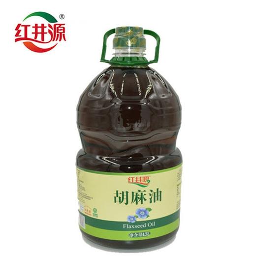红井源  醇香 胡麻油4.5L 古法压榨 孕妇 月子 亚麻籽油 家庭装 商品图0