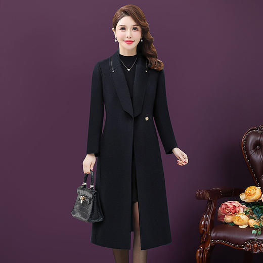 新款妈妈大衣中长款修身毛呢外套  YMR8705 商品图1