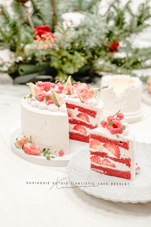 【草莓屋】红宝石（红丝绒戚风胚➕莓果夹心和奶油） 商品图2