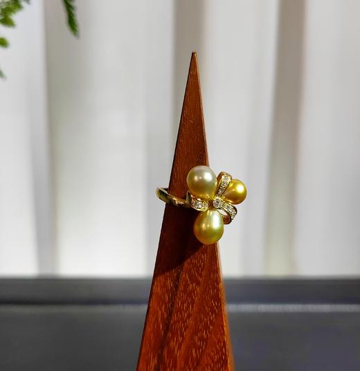 金珠Keshi 澳白Keshi 18K金戒指 商品图6