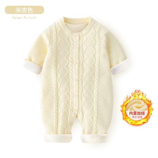巴布雨保暖加绒婴儿连体衣服秋冬婴儿加棉连体衣服婴儿外出连体衣 商品图6