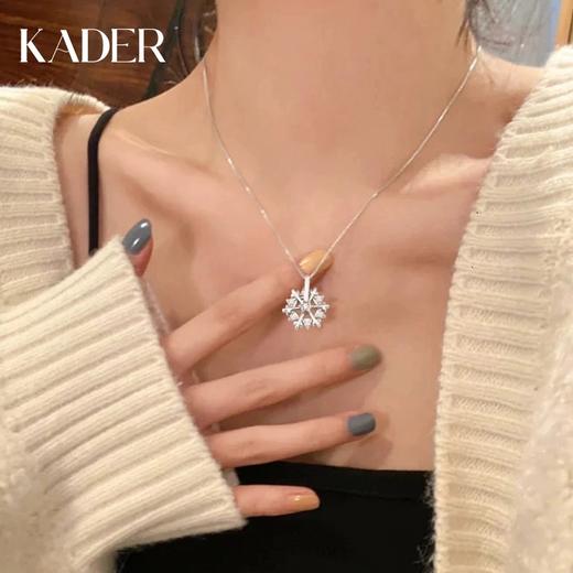 KADER雪花项链女纯银轻奢小众设计款高级感新年生日礼物送女友 商品图0