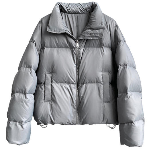 「三色可选！90白鸭绒」鹿西立领短款轻薄羽绒服 女冬季新款小个子90白鸭绒外套上衣 商品图4