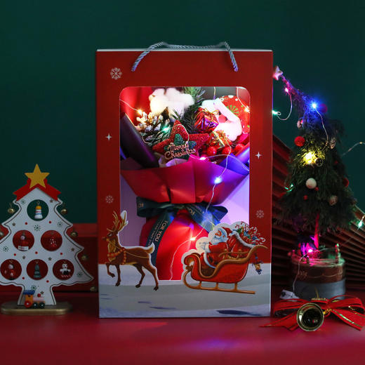 「两色可选！圣诞佳礼」圣诞节花束情人节七夕礼物礼盒 圣诞礼物礼盒干花花束花小花束 商品图2