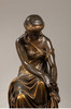 独角鹿西洋古董艺术家与工坊联合签名少女普绪克上色镀金青铜雕像 商品缩略图3
