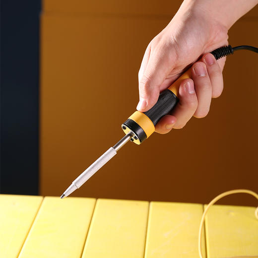 得力DL88035A内热式恒温电烙铁尖头35W(黄) 商品图3