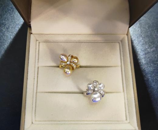 金珠Keshi 澳白Keshi 18K金戒指 商品图1