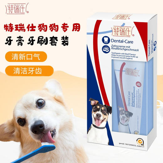 宠物牙膏牙刷套装牛肉味宠物牙齿口腔清洁狗狗牙刷/1套 商品图0