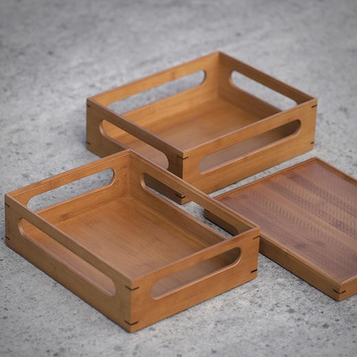 无闻 竹制收纳柜 置物架中式复古收纳盒家用茶具茶道储物柜 商品图12