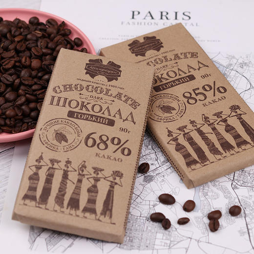 【白俄罗斯原装进口】康美纳卡黑巧克力排块 纯可可脂黑巧 商品图7