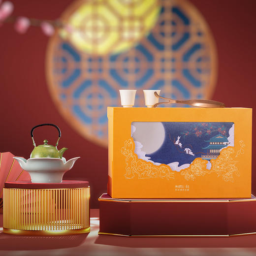 朱炳仁丨花开幸福 茶礼套装 1小幸壶1青瓷壶承1紫铜壶叉2白瓷杯 商品图0