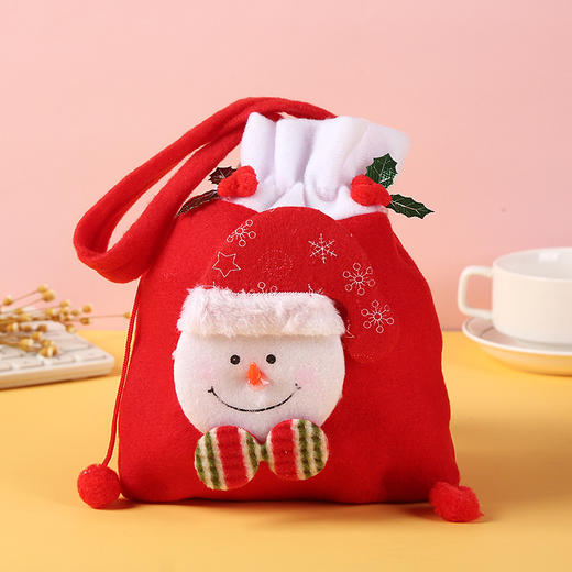 「4款可选！圣诞苹果礼袋」圣诞礼物儿童包装袋 平安夜圣诞小礼品平安果圣诞节居家日用装饰老人苹果袋 商品图1