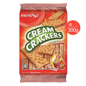 马奇新新奶油味苏打饼干儿童早餐饼干碱性300g×（12包）马来西亚进口零食品