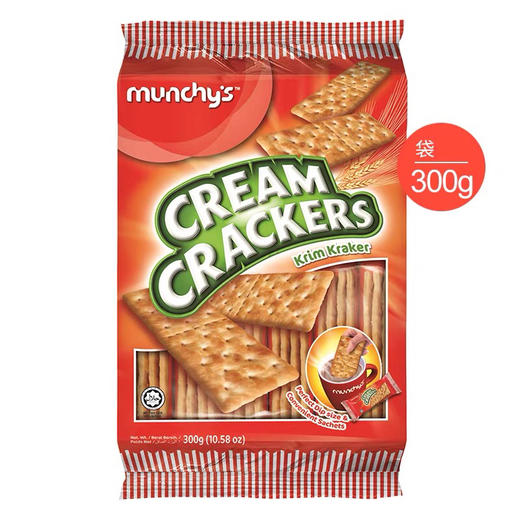 马奇新新奶油味苏打饼干儿童早餐饼干碱性300g×（12包）马来西亚进口零食品 商品图0