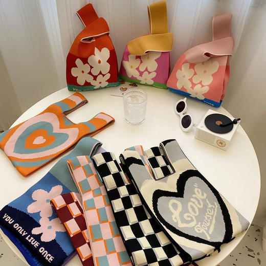 【限时折扣】韩风针织手拎包 商品图5