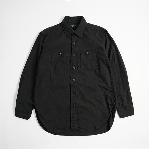 Engineered Garments Work Shirt 黑色法兰绒复古工装长袖衬衫 商品图0