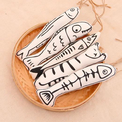 棉质仿真鱼 含猫薄荷 逗猫玩具 解闷耐咬 商品图3