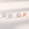 【初雪】S925银六角雪花玫瑰金珍珠小香风耳钉【JHY-E000315B】 商品缩略图2