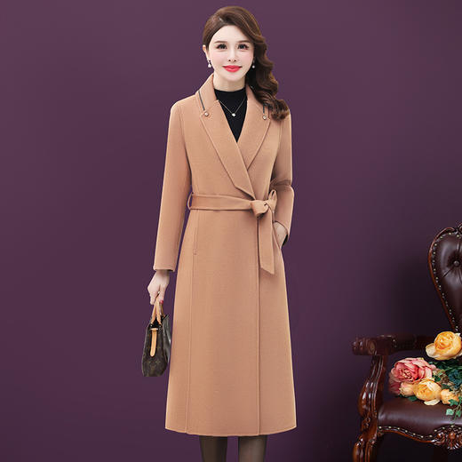 新款妈妈大衣中长款修身毛呢外套  YMR8705 商品图7