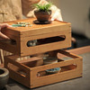 无闻 竹制收纳柜 置物架中式复古收纳盒家用茶具茶道储物柜 商品缩略图6