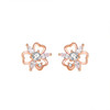 【春雪】S925银森系三叶草雪花锆石耳钉【JHY-E000422B】 商品缩略图3