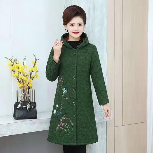A2098冬装洋气外套2021新款民族风中长款加厚棉服中老年保暖棉袄 商品图6