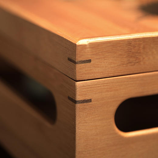 无闻 竹制收纳柜 置物架中式复古收纳盒家用茶具茶道储物柜 商品图10