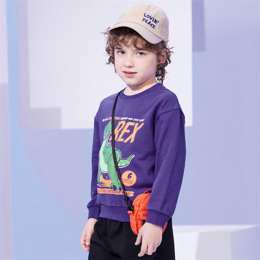 【商场同款】迪士尼童装男童卫衣秋季新品卡通简约酷帅休闲套头上衣 商品图3