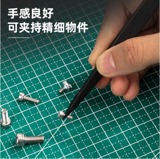 得力DL396003F镊子防静电3件套(黑) 商品图1