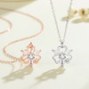 【春雪】纯银三叶草花朵圣诞雪花项链【JHY-N000980B】 商品缩略图1