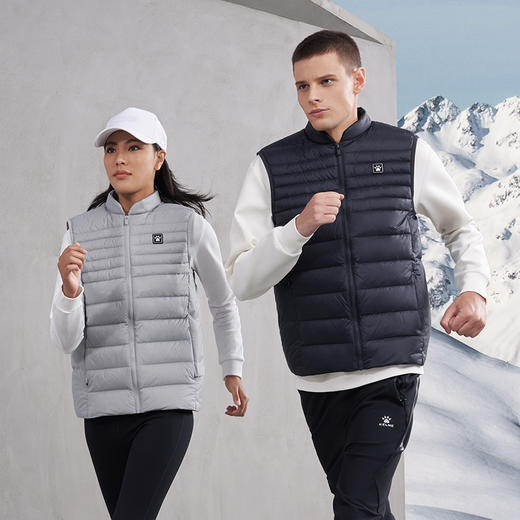 卡尔美运动羽绒马甲男冬保暖足球跑步训练背心坎肩外套上衣 商品图1