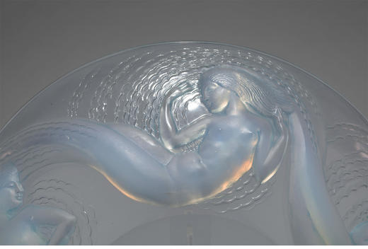 独角鹿西洋古董LALIQUE莱俪CALYPSO海上仙女吕普索欧泊水晶浅口盘 商品图3