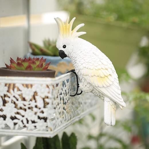 花园庭院阳台花盆鹦鹉盆挂创意可爱花瓶鱼缸装饰品小动物树脂挂件 商品图9