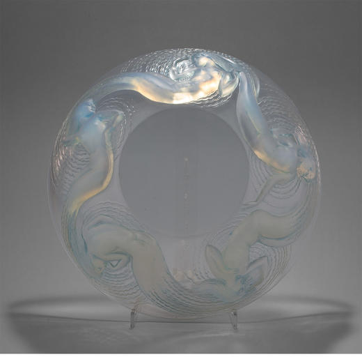 独角鹿西洋古董LALIQUE莱俪CALYPSO海上仙女吕普索欧泊水晶浅口盘 商品图2