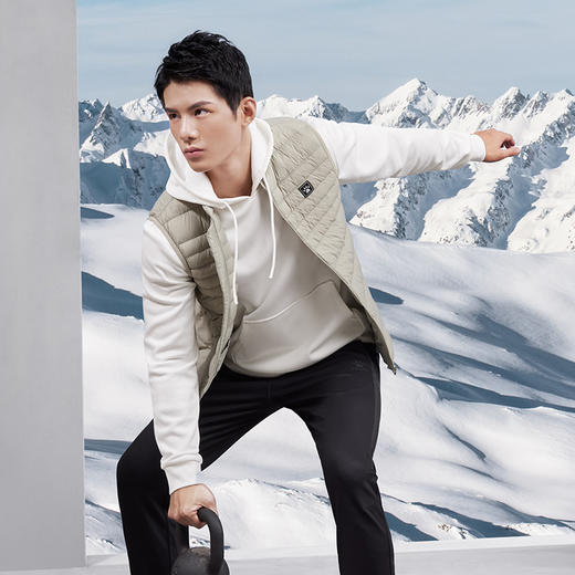 卡尔美运动羽绒马甲男冬保暖足球跑步训练背心坎肩外套上衣 商品图0